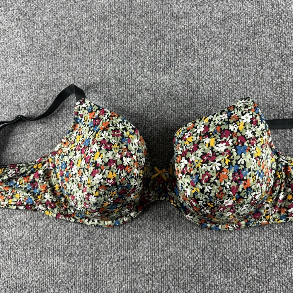 Cacique T-Shirt Bra Womens 40DD Floral Lightly Lined Underwire Multicolor